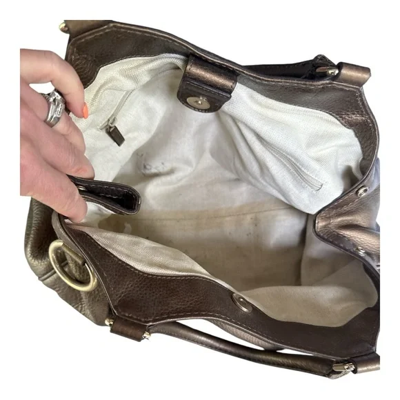 GUCCI Sukey Gold Beige Leather - Shoulder Bag  311944213045 Made in Italy - Picture 4 of 6